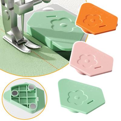 Magnetischer Steppstich-Nähmaschinenzubehör Neu Mehrzweck-Magnetlehre Kante Polygonales Anti-Roll-Kunststoff-Positionierwerkzeug