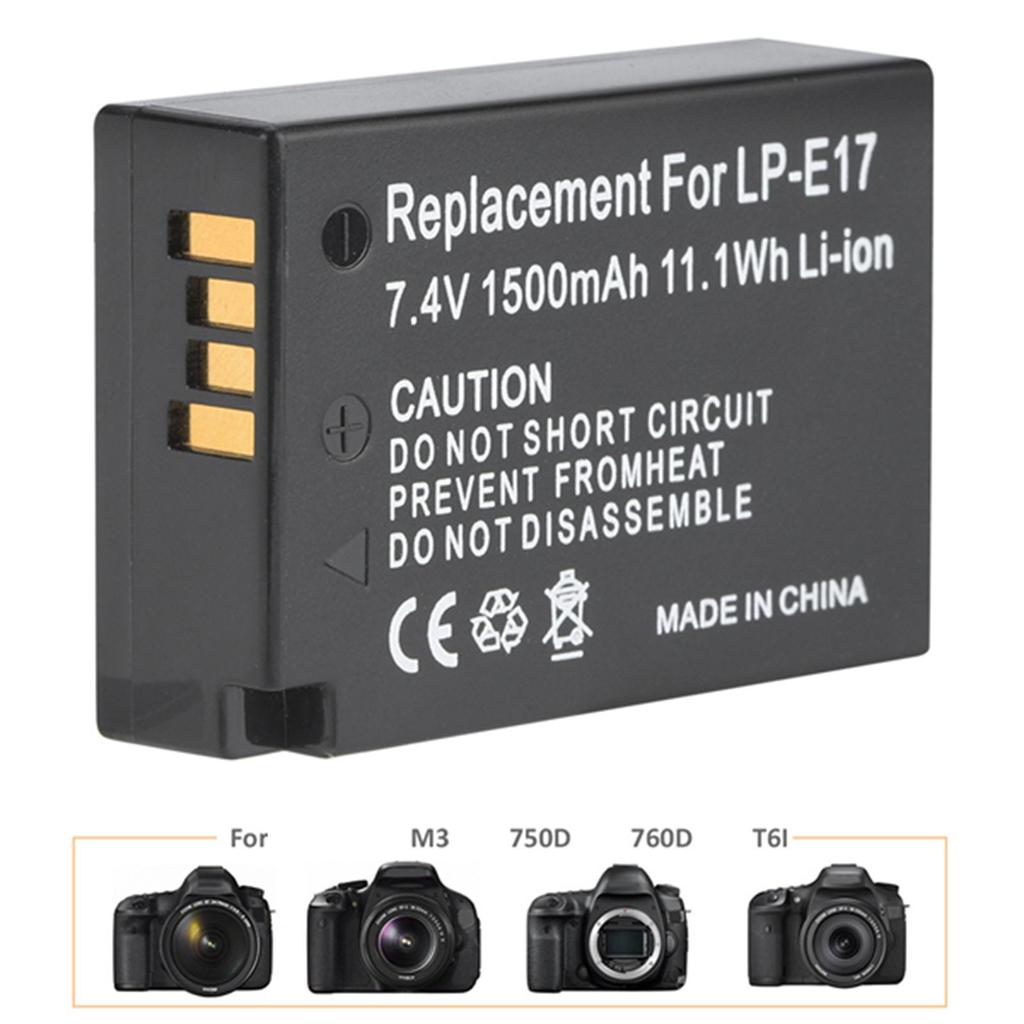1 Pcs LP-E17 Battery Replacement Camera Battery For Canon EOS M3 EOS 750D EOS 760D EOS T6I