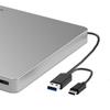 Externes 3D Blu-ray DVD-Laufwerk, USB 3.0 und Typ-C Blu-ray CD DVD-Laufwerk Player Ultra Slim Slot-in CD DVD Brenner