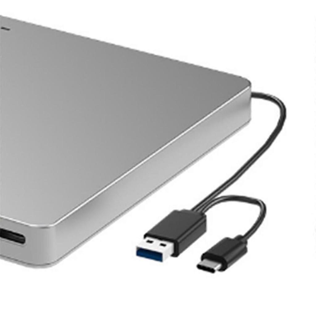Externes 3D Blu-ray DVD-Laufwerk, USB 3.0 und Typ-C Blu-ray CD DVD-Laufwerk Player Ultra Slim Slot-in CD DVD Brenner