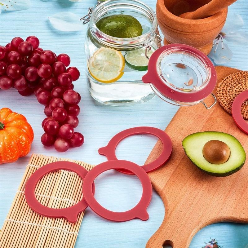 10Pcs Glass Jar Gaskets Replacement Silicone Seals Airtight Gasket Sealing Rings for Jar Lids for Preserving Jars
