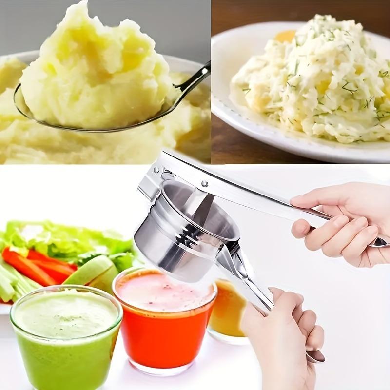 3 in 1 Potato Puree Press Potato Press Lemon Juicer Potato Masher Multi-Function Juicer Stainless Steel Potato Masher, Kitchen Vegetable Masher