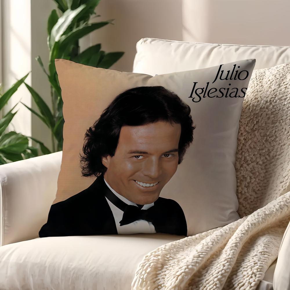 JJulio IIglesias Singer cushion cover For Pillow Printing Sofa Decoration Home Car Room Coffee Shop Office Nordic Simplicity
