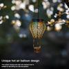Solarbetriebene dekorative Nachtlampe IP55 Wasserdicht Hängende Heißluftballonlampe 600mAh für Innen Außen Garten Hof