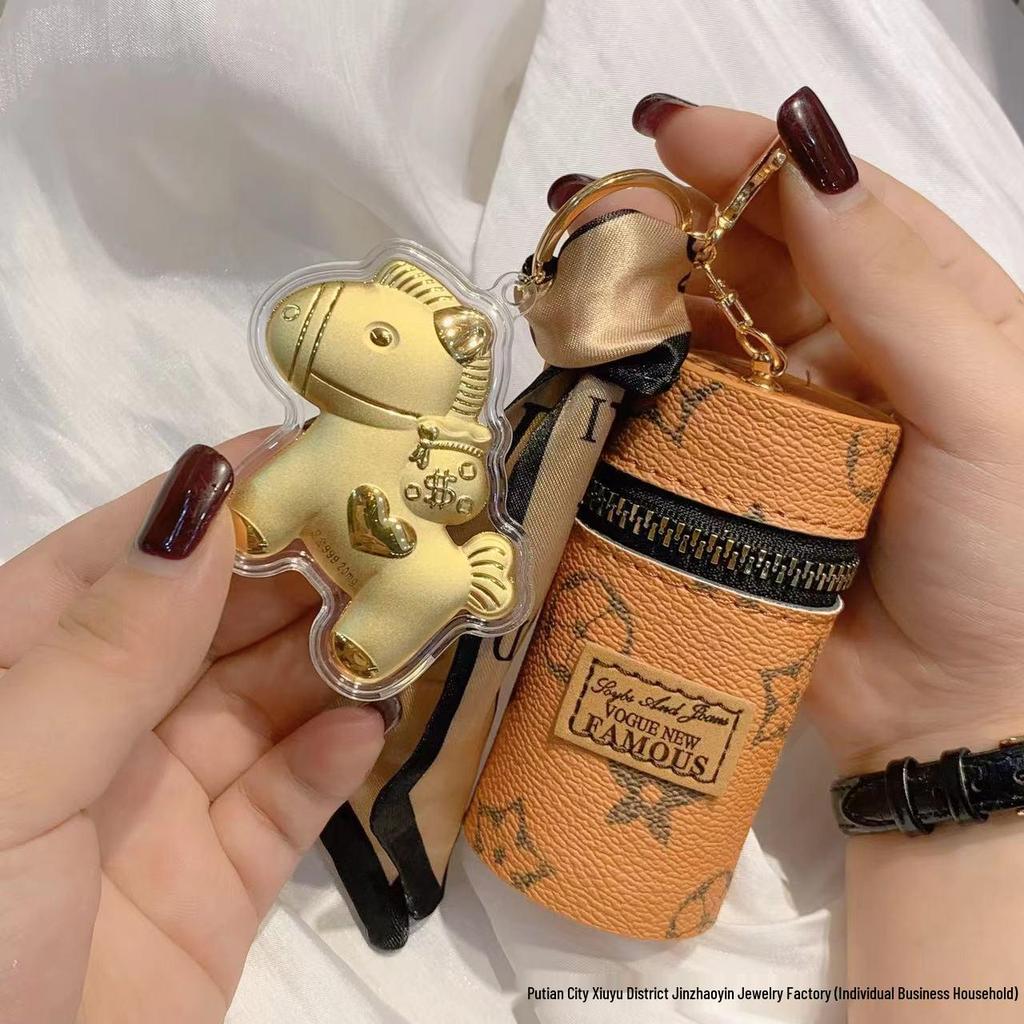 Aur Pur 999 Plic Roșu Norocos pentru Bani Breloc Auto & Pandantiv pentru Geantă Cadou