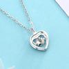 925 Sterling Silver Love Pendant Diy Accessories Pulsating Soul Motion Clavicle Necklace Women's Everything with Niche Accessories