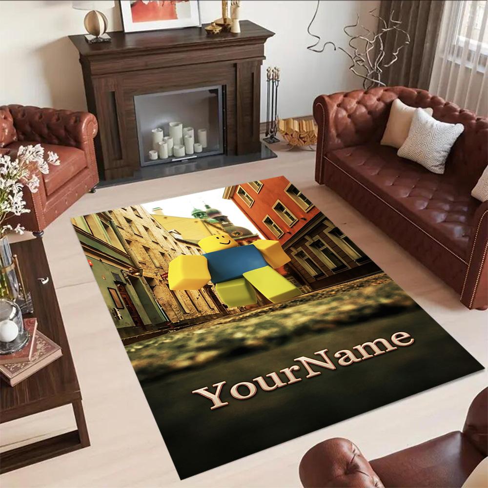 Roblox 397 Customized Name Area Rug Suitable for Decorate room Study room Balcony Playrooms Anti-slip Rug Office home decor
