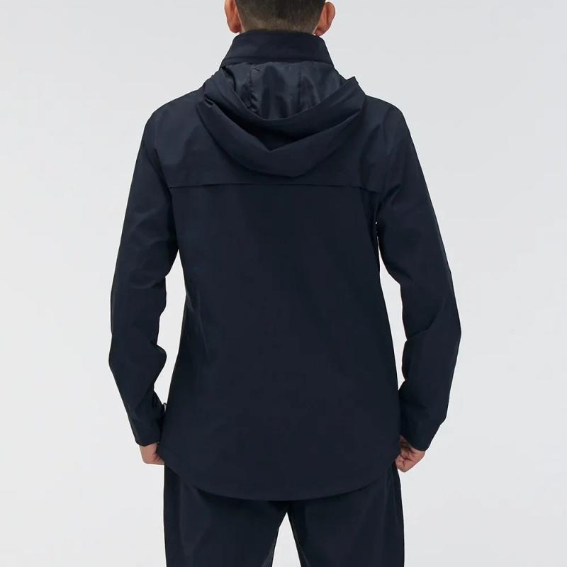 Under Armour Solid Color Stand Collar Zipper Long Sleeve Mid Waist Elastic Pants Casual Sports Suit Men Suit Black 21600409-001+22500706-001