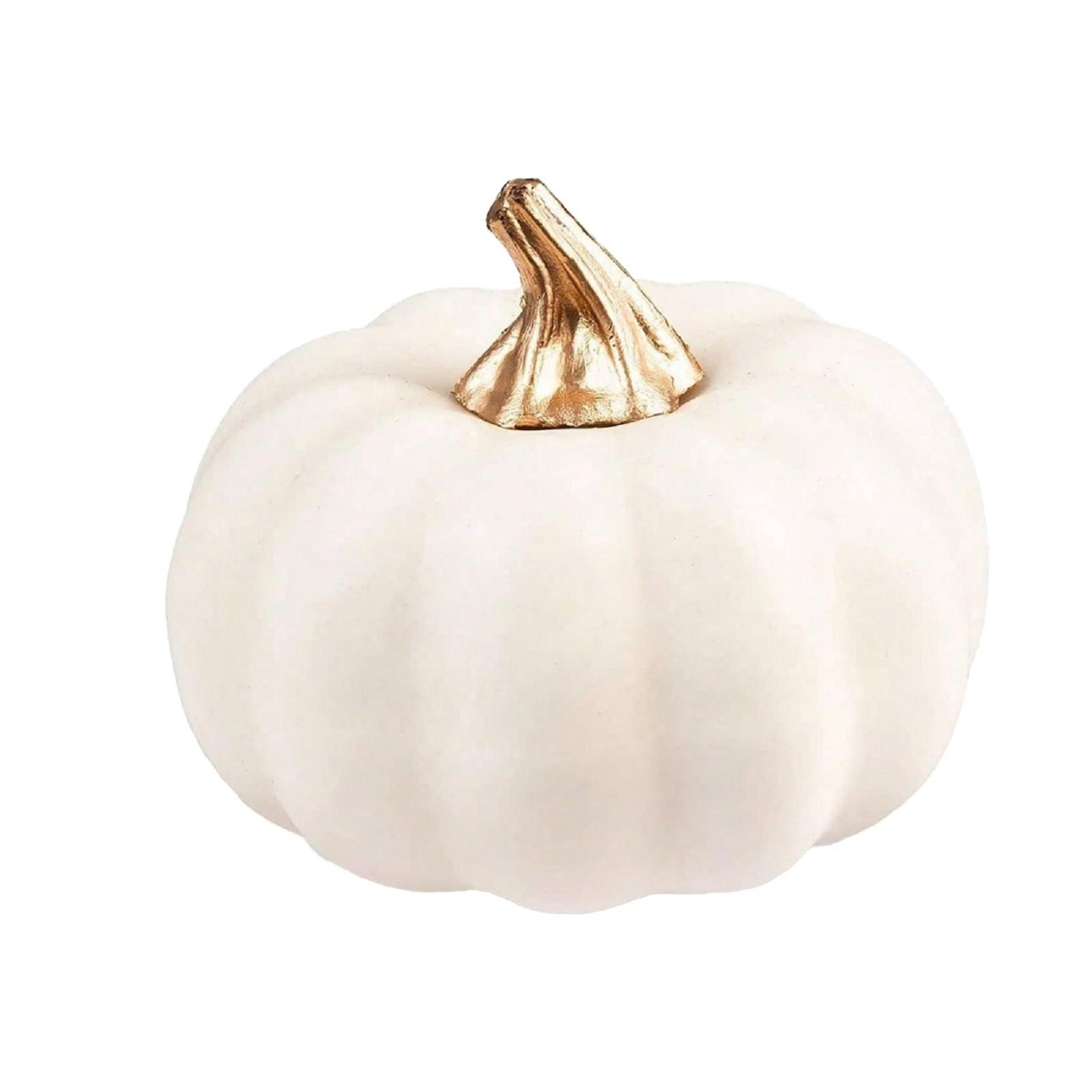 

Simulated Pumpkins Halloween Velvet Pumpkins Ornament Home Decoration Set One Size білий