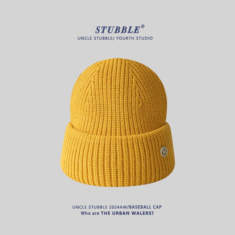 Cold Hats for Men and Women Simple and Versatile Korean Style Woolen Hats To Keep Out The Cold Keep Warm and Show Your Face Small Knitted Hats