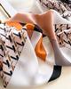 1Pc Print Square Scarf Women‘s Print Scarf Luxury Imitation Silk Neckerchief Bandanas Foulard Hairbands Wraps For Travel Beach