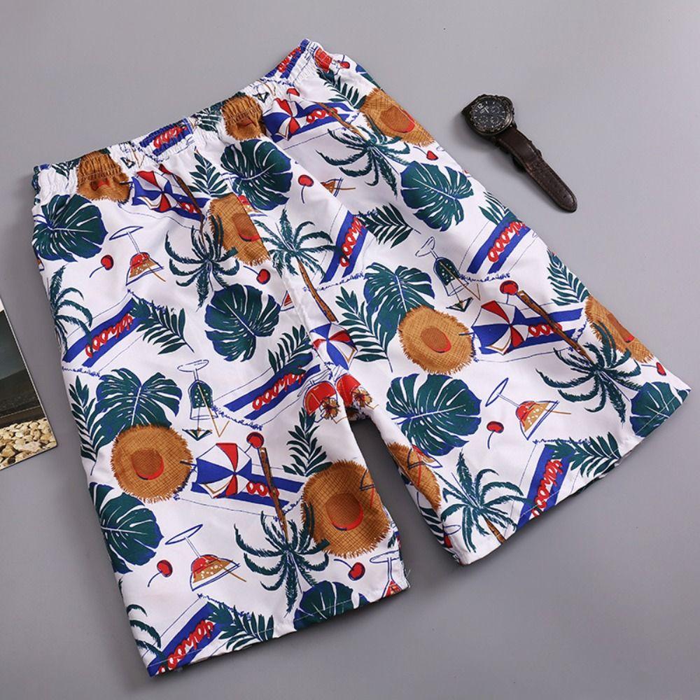 Men Swimming Shorts Trunks Summer Print Surf Shorts New Quick Dry Beach Shorts