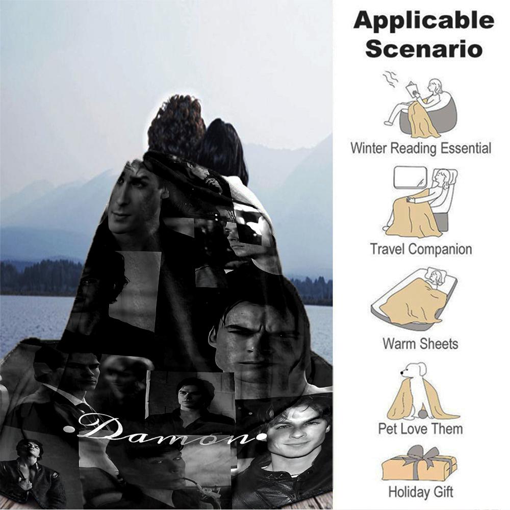 Damon'S Emotional Journey Blanket Soft Throw Blanket For Home Bedroom Bed Sofa Travel Office Solid Christmas Blanket