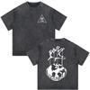 Forward Observations Group Skeleton Skull Vintage Washed Tshirt Men Clothing Fashion Gothic Oversized Casual T Shirt Streetwear