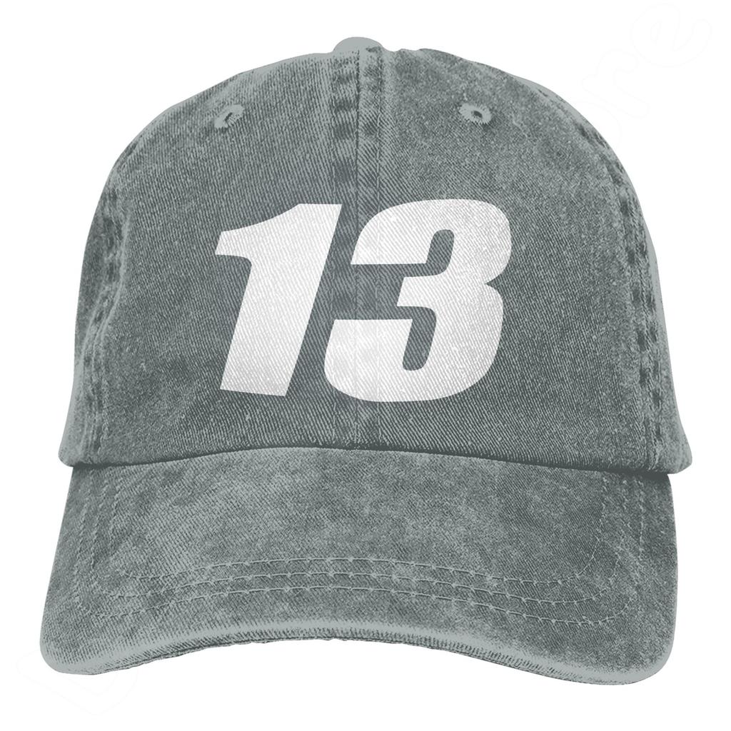 Number 13 Pattern Mesh Baseball Cap Trucker Hats Luxury Casual Cap Summer Sun Protection Caps for Men Women Fashion Denim Hat