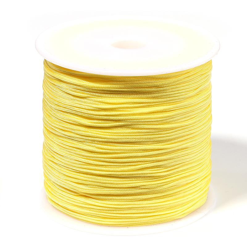 

90m/Roll 0.8m #72 Nylon Thread Cord String for Jewelry Making Handmade Woven Rope Jade Thread Bracelet Necklace Handmade Craft жовтий
