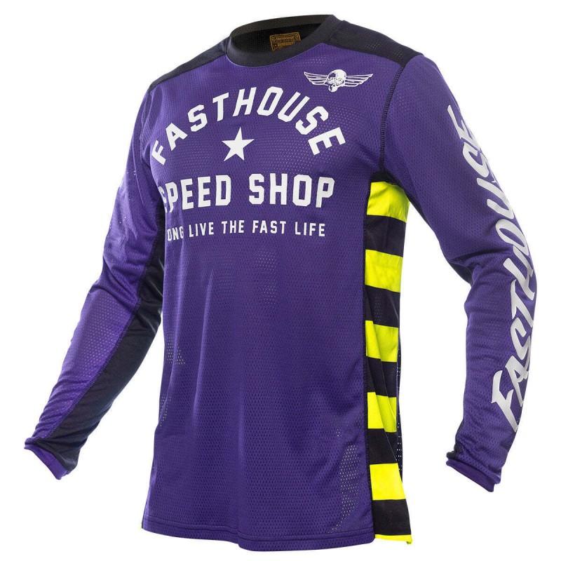 FASTHOUSE Herren Mountainbike Cycling Trikot Langarm Atmungsaktiv Schnelltrocknend Performance Top Downhill Trail Riding