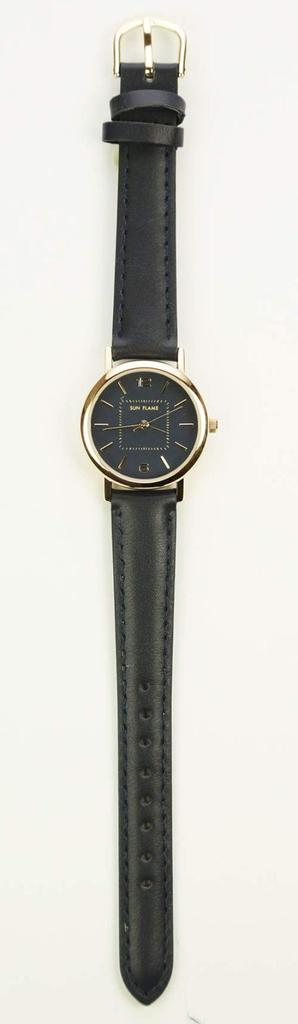 SUNFLAME Japanese-made Fashion Pair Watch, Women's Size, Navy, MJL-B04-NA