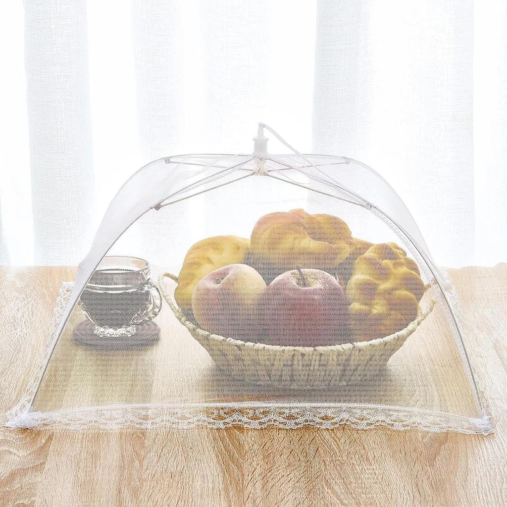 Foldable Food Mesh Cover, Fly Proof Pop-up Food Cover, Vegetable and Fruit Table Cover, Insect Proof Breathable Cover, Kitchen