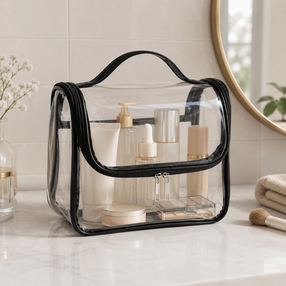 Lightweight Large Capacity Travel Toiletry Bag Waterproof Multi-function Clear Handbag PVC Transparent Storage Bag Daily