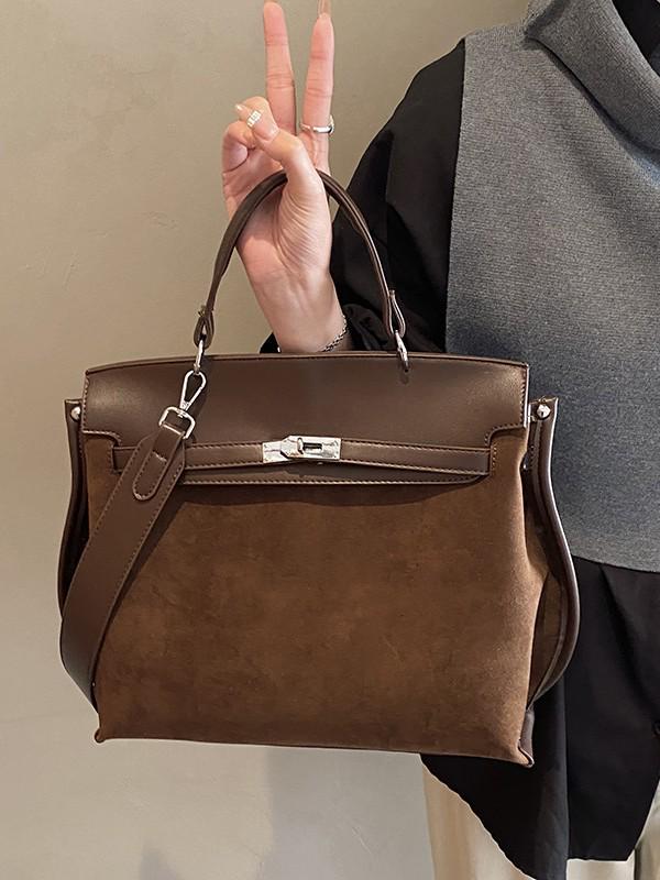 Women's Retro Frosted Leather Crossbody Handbag - Luxury Kelly Bag