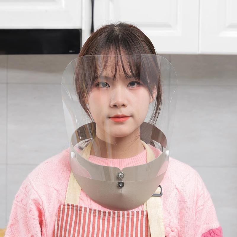 Anti-Öldampf und Spritzschutz Koch-Gesichtsschild - Damen Schutz-Küchenmaske und Hut