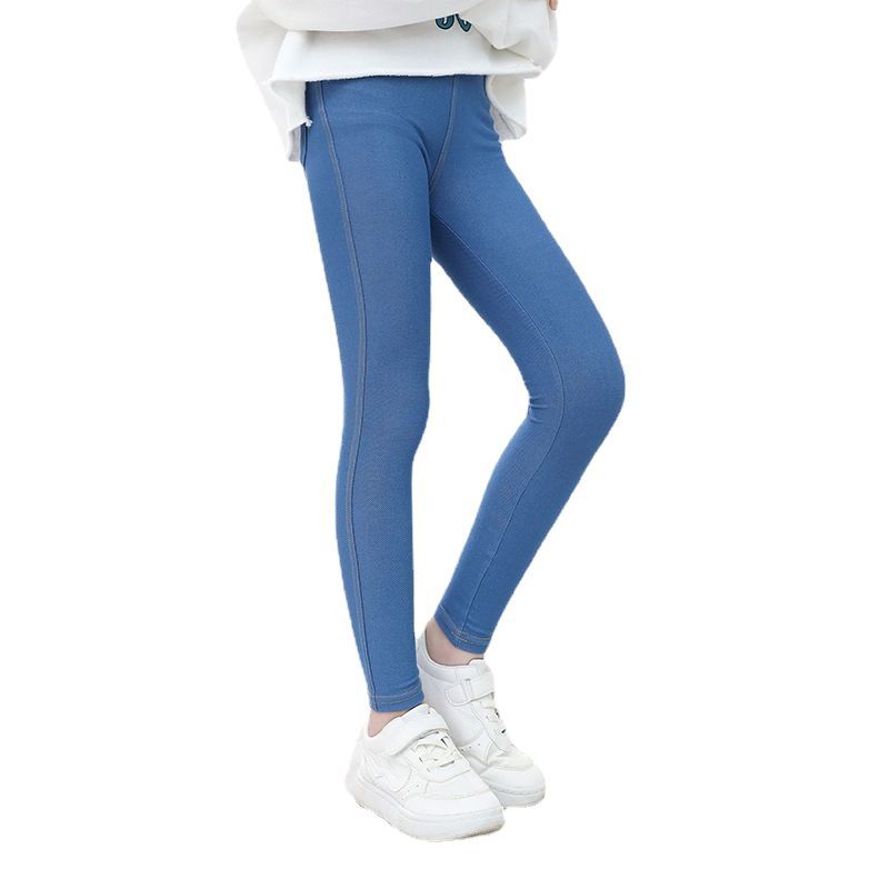 Girls Slim Fit High Stretch Jeans For Kids Ages 3-18 Lightweight Denim Pants For Spring And Autumn Versatile Outside Wear Perfect For Everyday Use