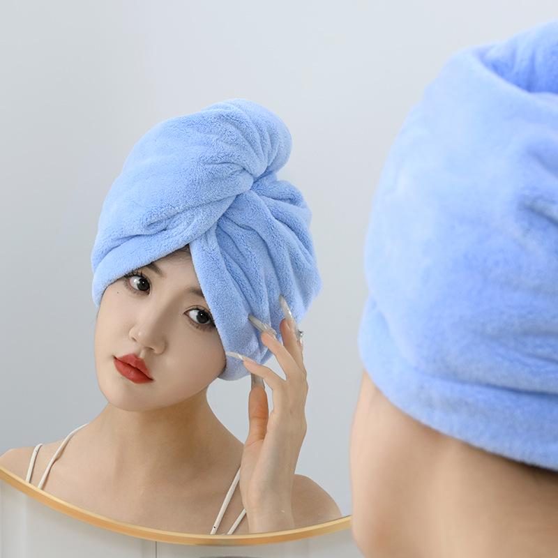 Microfiber Coral Fleece Quick-Dry Hair Wrap Towel