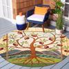 1Pc Tree of Life Circular Print Rug - home decoration Carpet For Living Room Bedroom Flooring Computer Chair Area Rug