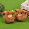 Simulated Scottish Highland Cow Plush Toy Keychain Cute Stuffed Animal Ornaments Kawaii Soft Plush Doll Pendant Bag Charm Gifts