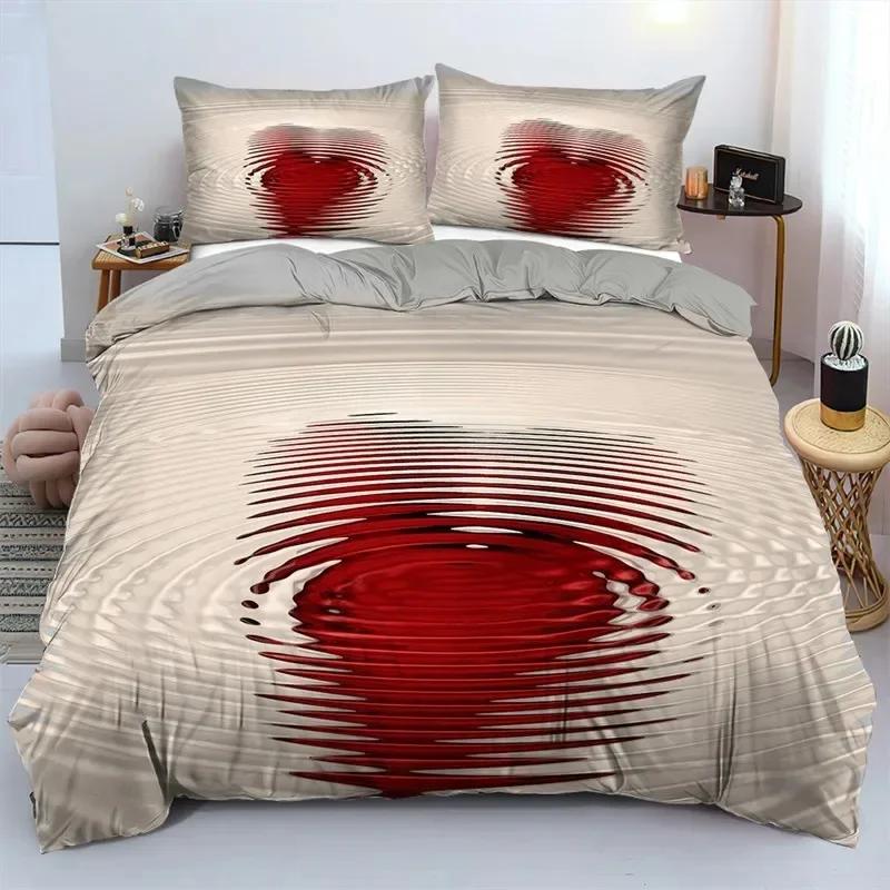 Luxury New 3D Print Love Heart Romantic Theme Valentine'S Day Bedding Set Boys Girls Twin Duvet Cover Pillowcase Bed Kids Adult
