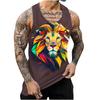 Men's Tank Tops Harajuku Handsome Animal Print Vest Fitness Bodybuilding Gym Muscle Casual Sleeveless T-Shirt