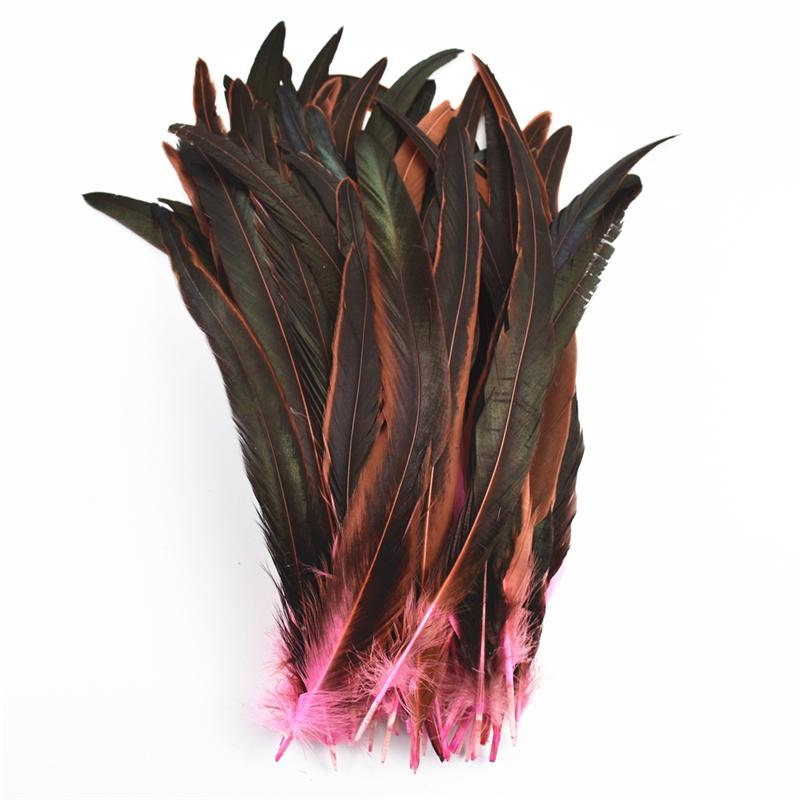 100Pcs Natural Rooster Feathers for Decoration 25-35cm 10-12" Chicken Pheasant Carnival Handicraft Accessories Decor For Clothes