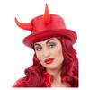 Fever Unisex Adult Deluxe Devil Horns Metallic Top Hat