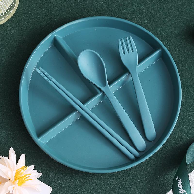 Geteilter Teller in 3 Fächern Diät Wiederverwendbarer Speiseteller Küchengeschirr Portionierteller für Erwachsene Mikrowellengeeignet Lebensmitteltablett Speiseteller