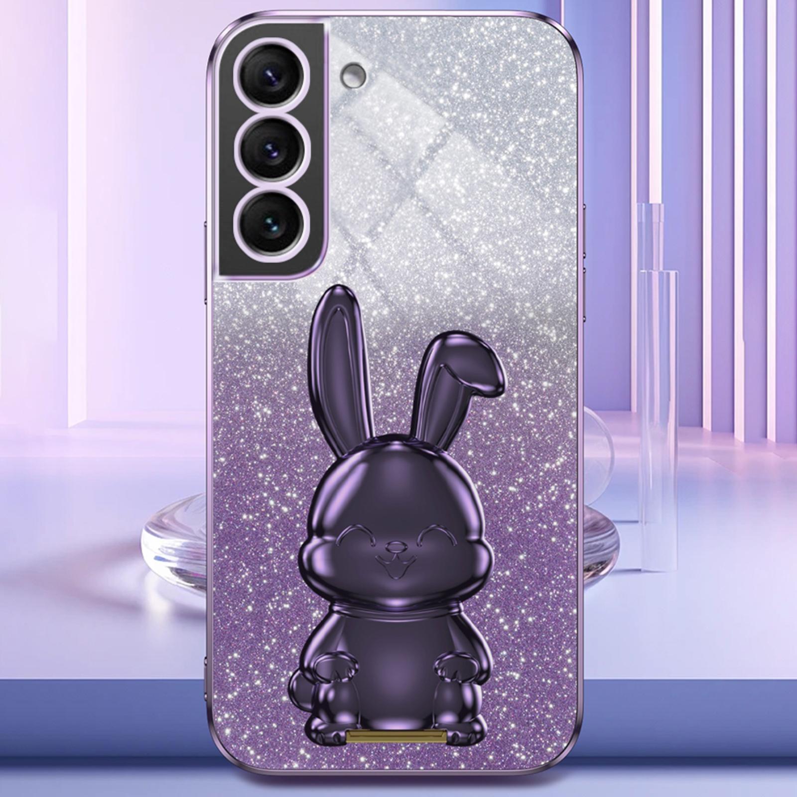 

Cover for Samsung Galaxy S21 4G/5G Viewing Kickstand PC+TPU Phone Case Purple
