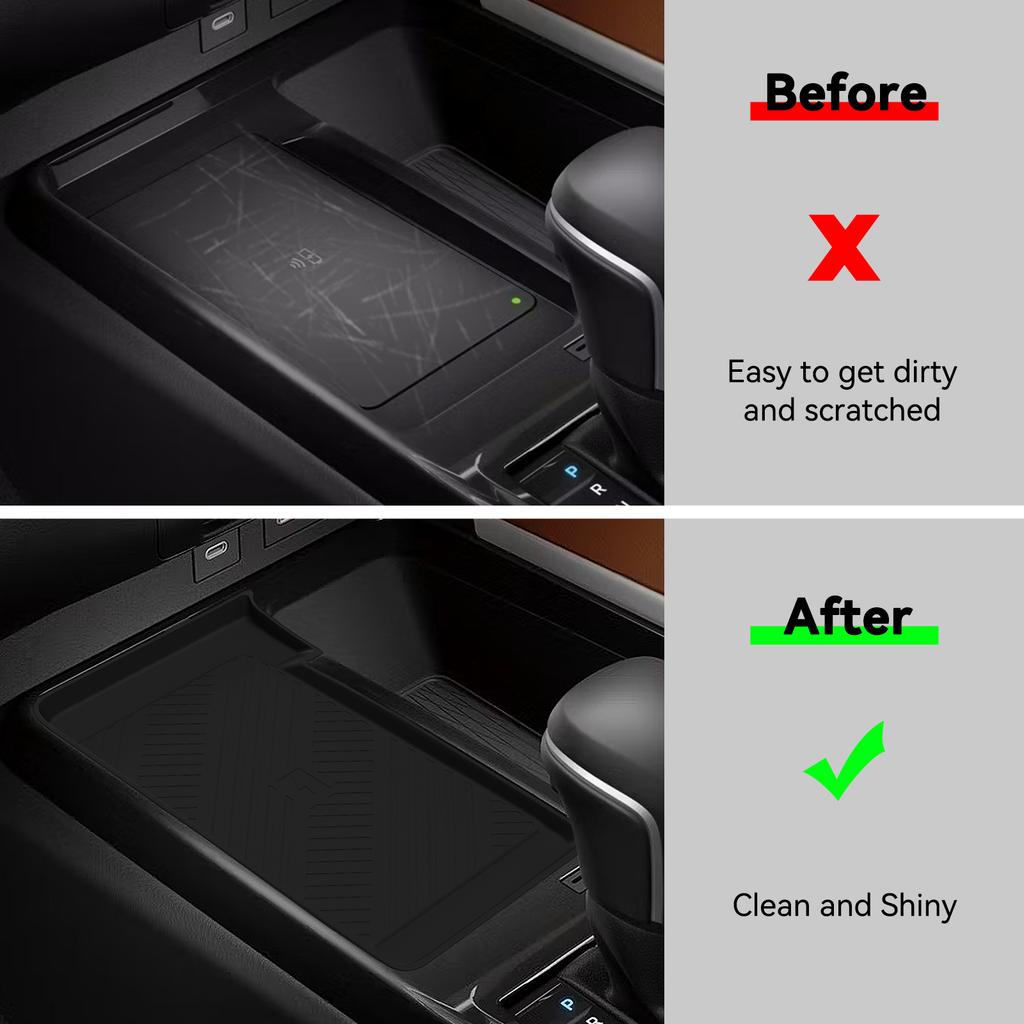 for Toyota Camry XV80 2025 Phone Wireless Charging Mat Non-slip Protective Pad Car Interior Accessories Black