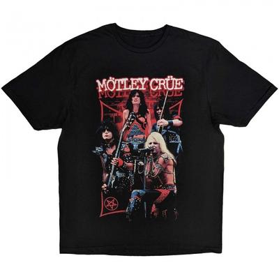 Motley Crue Unisex Adult Live Montage Cotton T-Shirt
