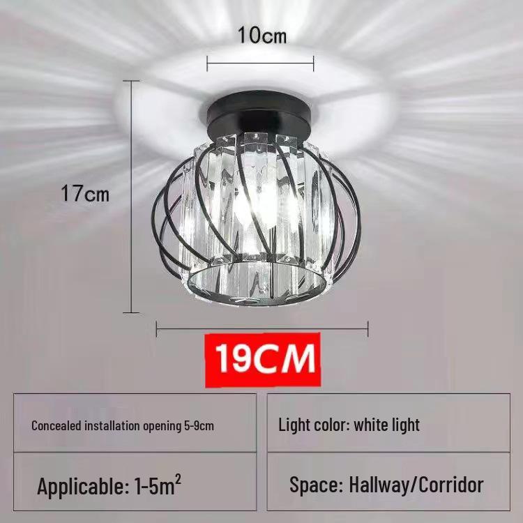 

Современный светодиодный подвесной светильник для прохода, коридора, балкона и фойе Black Ceiling LED 12W White Light