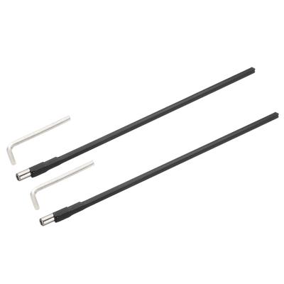 Uxcell 380mm Thin Guitar Lever with 4mm Tool for Electroacoustic Repair and Pack of 2 Bi-Directional L-Wrench, Tuner's Bass, Adjustment, Black,