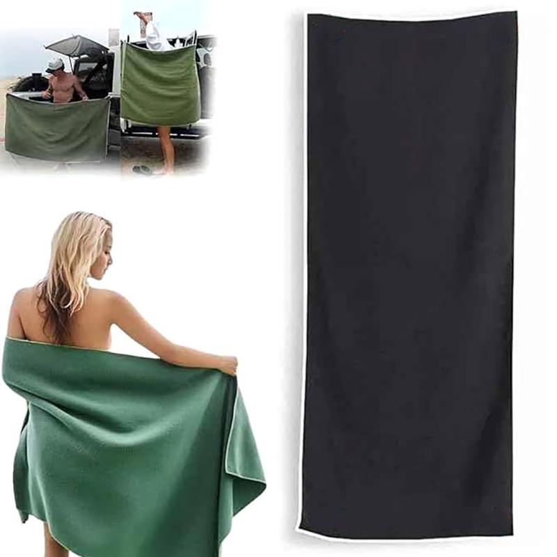 

Уличное магнитное банное полотенце, быстросохнущее, устойчивое к песку, пляжное полотенце с магнитной застежкой для путешествий, плавания, бассейна, йоги, походов чёрный