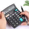 12-Digit Large LCD Display Calculator Financial Accounting Office Calculator with Solar & Battery Dual Power