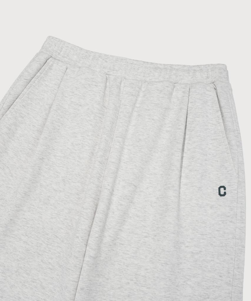 COVERNAT C Logo Semi-Wide Sweatpants Heather Grey