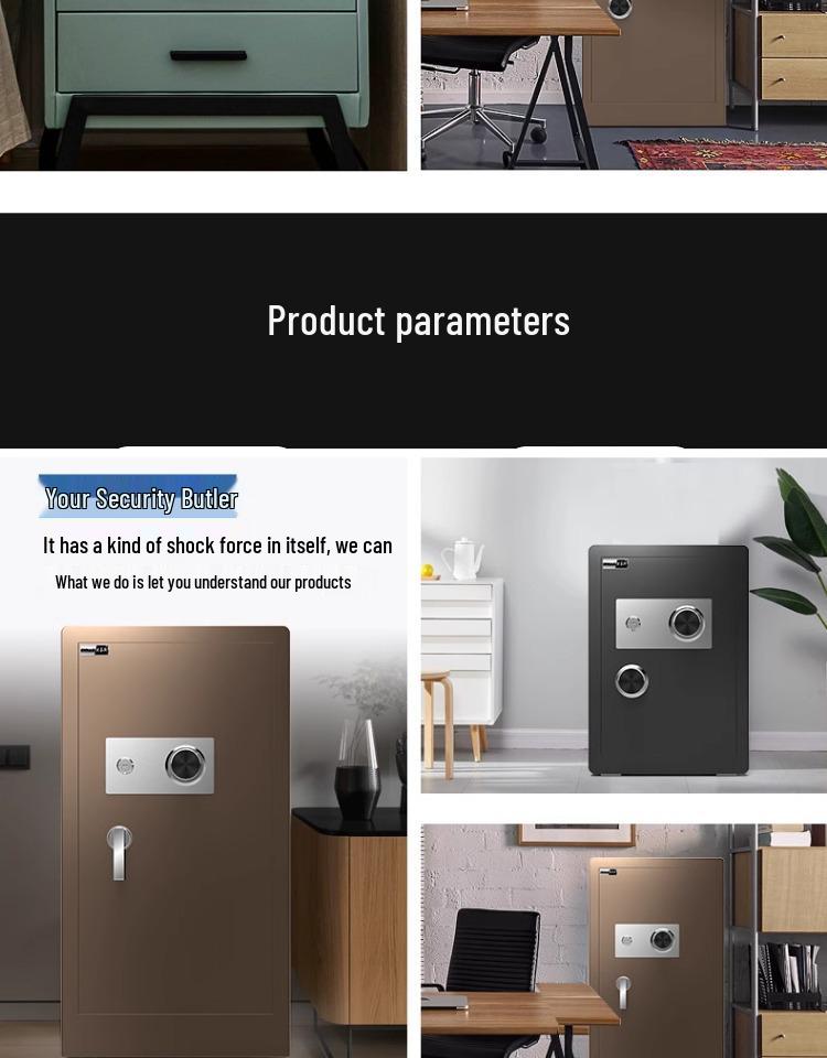 Onaisi 45cm All-Steel Home Safe with Mechanical Lock and Key, Anti-Theft Design