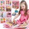 Tavola Attività per Bambini Piccoli Giocattoli Montessori Libro Attività Giocattoli Sensoriali Educativi per Bambine Abilità Motorie Attività per Viaggio Prescolare