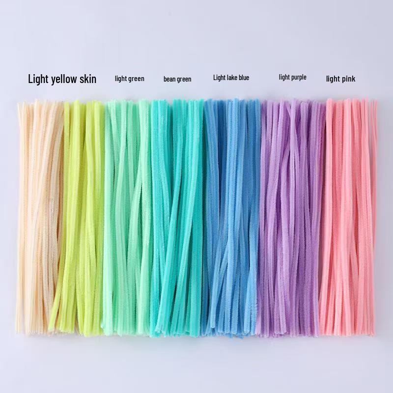 Macaron Twist Stick: Encrypted Velvet & Faux Plush Chenille Stems - DIY Mixed Color Craft Pack