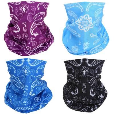 For Women and Hair Half Face Airsoft Paintball Neck Cashew Nut Flower [SMEHCF] Multi-Purpose Bandanas, 4-Pack Men, Headbands, Balaclavas, Headscarves,