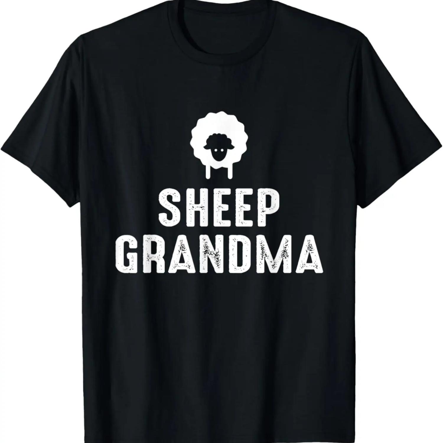 Бабушка Овца Пастух Фермер Стригаль Подарок Футболка S чёрный