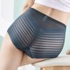 Sexy Lace Mesh Transparent Panties High Waist Women Fashion Briefs Cotton Crotch Plus Size 100kg Boyshorts Ladies Underwear