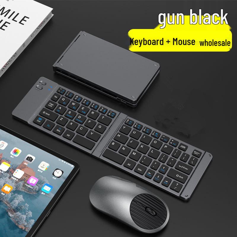 Portable Foldable Bluetooth Keyboard & Mouse Combo with Touchpad for Mobile Devices